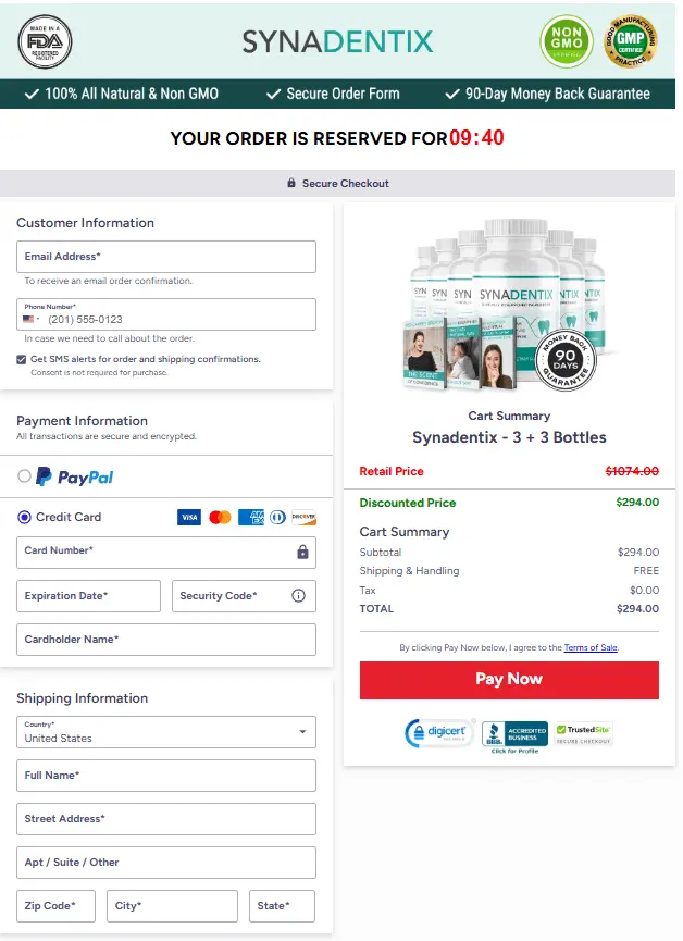 synadentix order page
